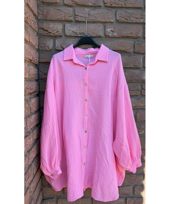 Oversized Musselin Bluse | versch. Farben