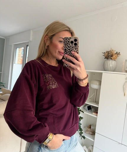 Sweater More Amor Por Favor | bordeaux