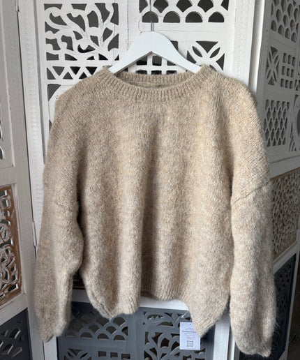 Basic Strickpullover | taupe