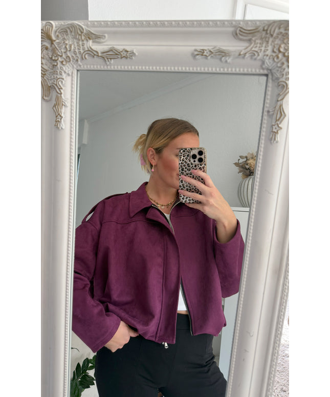 Wildlederoptik Ballon Jacke | versch. Farben