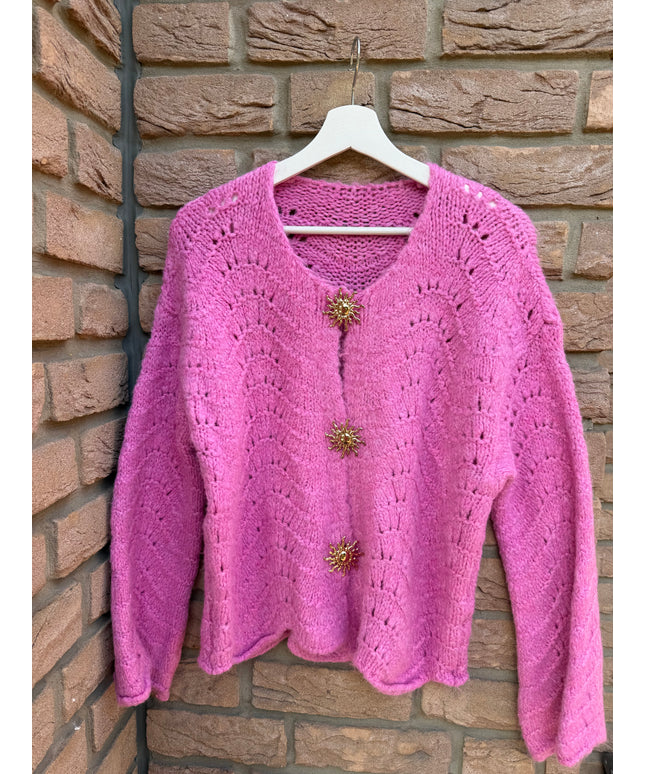 Strickjacke Wave Sun | Pink