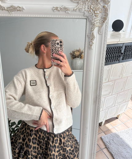 Strickjacke LOVE beige