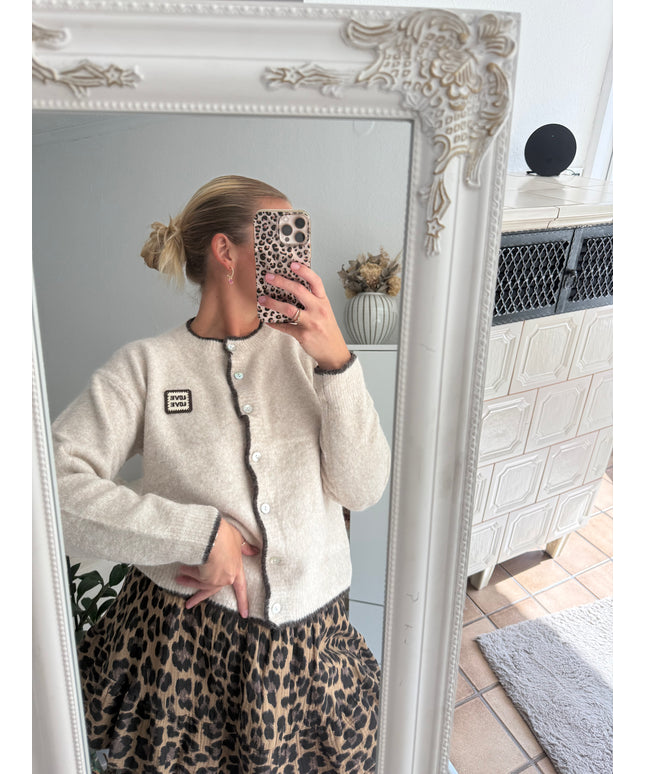 Strickjacke LOVE beige