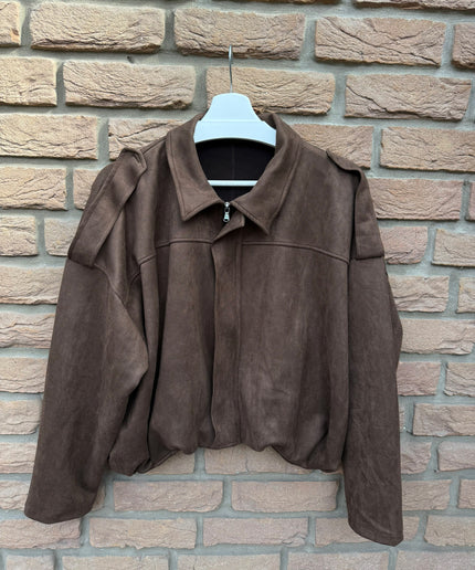 Wildlederoptik Ballon Jacke | versch. Farben