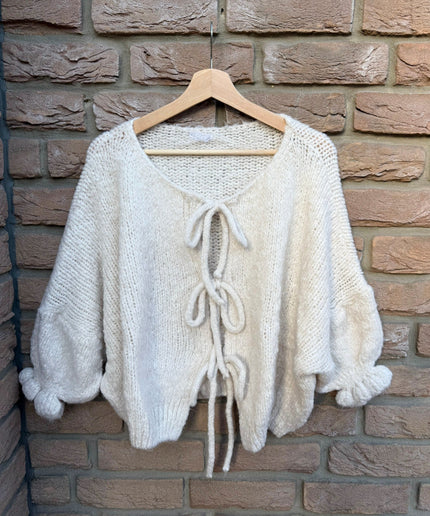 3/4 Arm Schleifen Strickjacke | versch. Farben