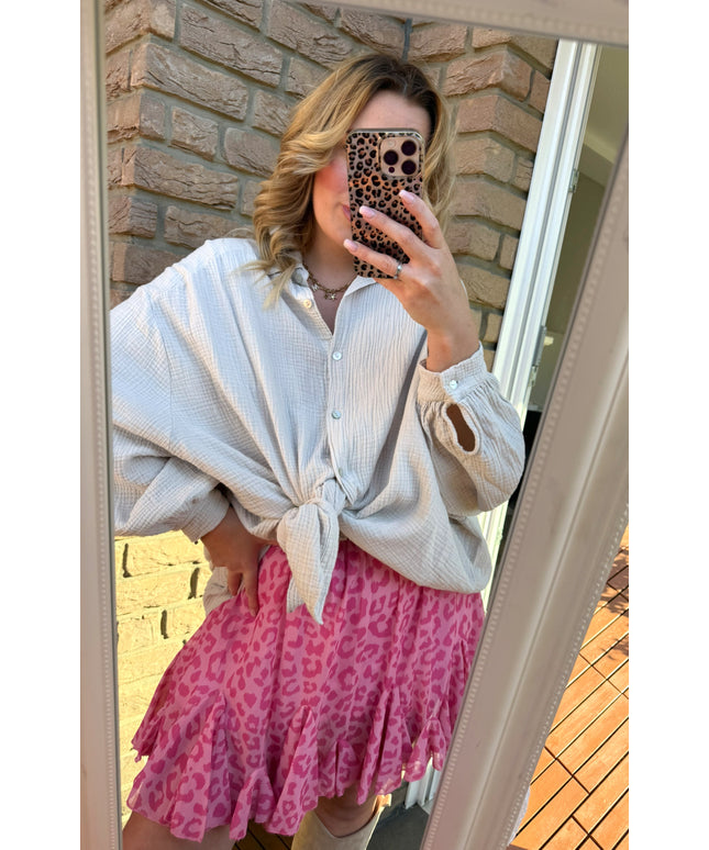 Oversized Musselin Bluse | versch. Farben