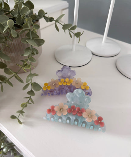 Haarklammer mit 3D Blumen | versch. Farben