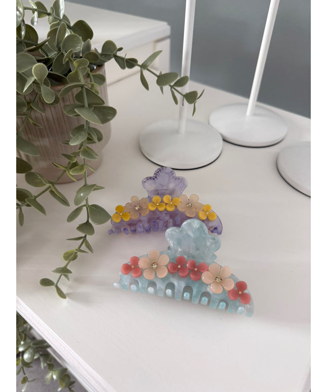 Haarklammer mit 3D Blumen | versch. Farben
