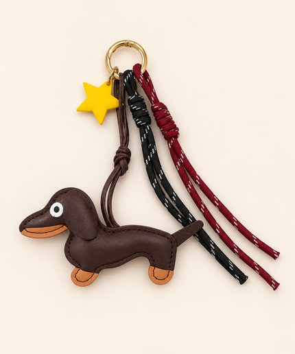 Bag Charm Dackel „Star“ mit Anhängern