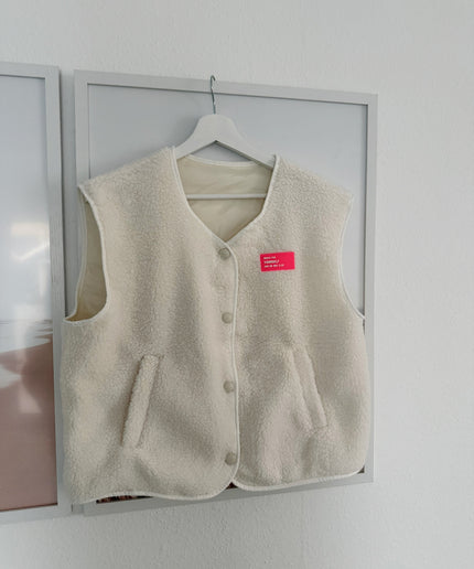 Teddy Weste mit Patch | versch. Farben