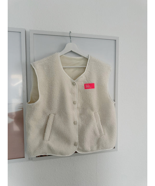 Teddy Weste mit Patch | versch. Farben
