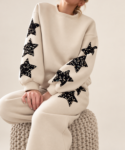 Sweatset „Star“mit Pailettensternen | versch. Farben