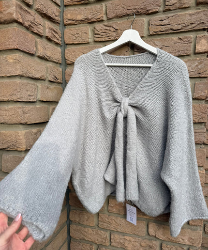 Knotenpullover Gina | hellgrau
