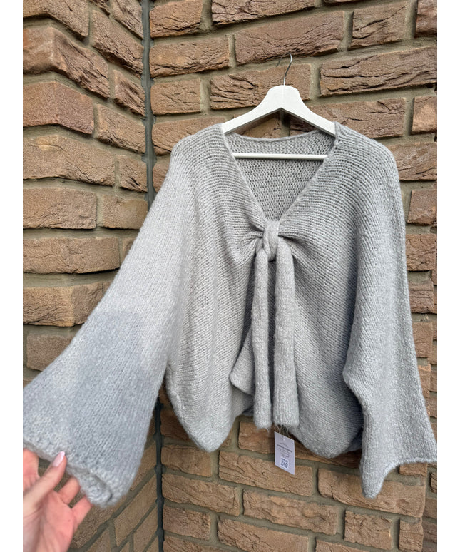 Knotenpullover Gina | hellgrau