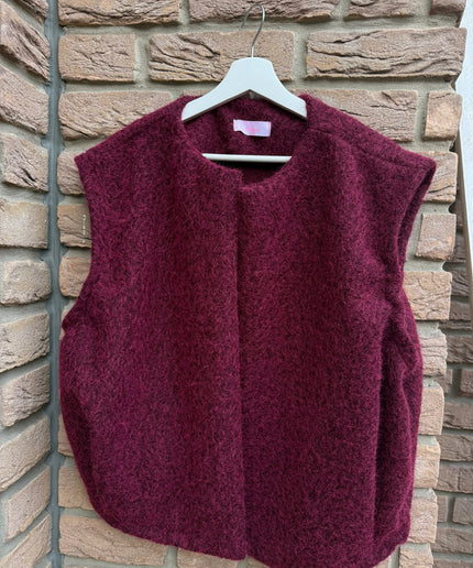 Ärmellose Weste | bordeaux