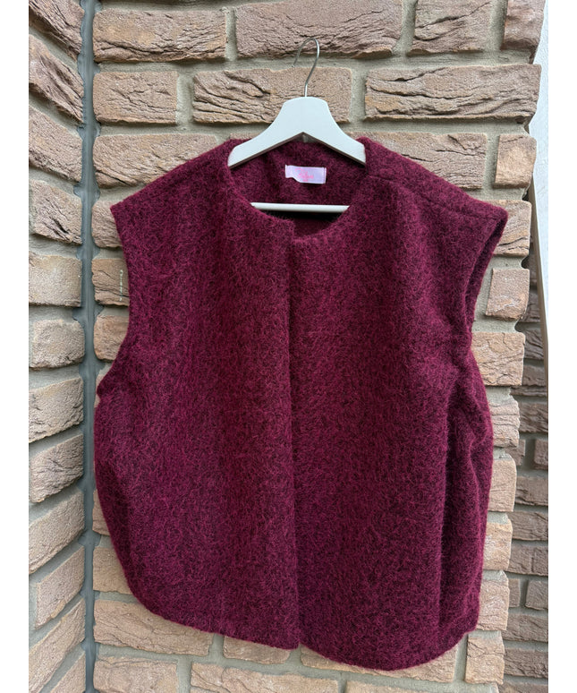 Ärmellose Weste | bordeaux