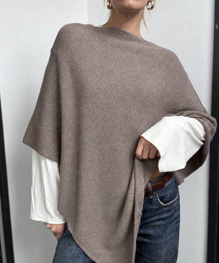 Baby Alpaka Poncho Livia | Taupe