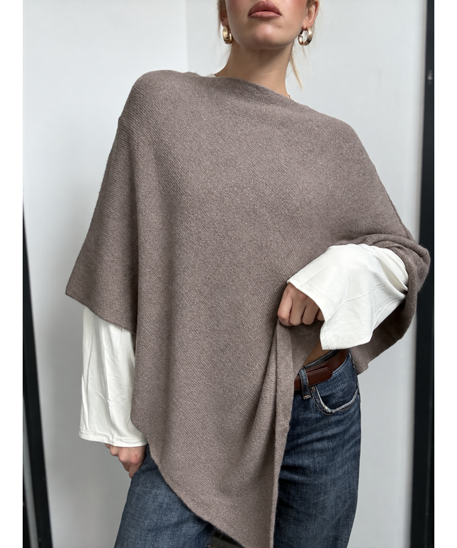 Baby Alpaka Poncho Livia | Taupe