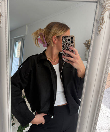 Wildlederoptik Ballon Jacke | versch. Farben