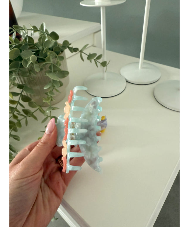 Haarklammer mit 3D Blumen | versch. Farben