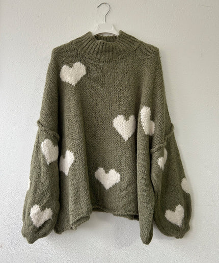 Oversized Herzpullover | versch. Farben