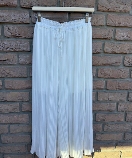 Plissee-Hose | weiß