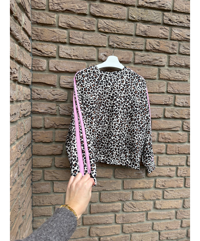 Langarmshirt Leo mit Streifen | rosa