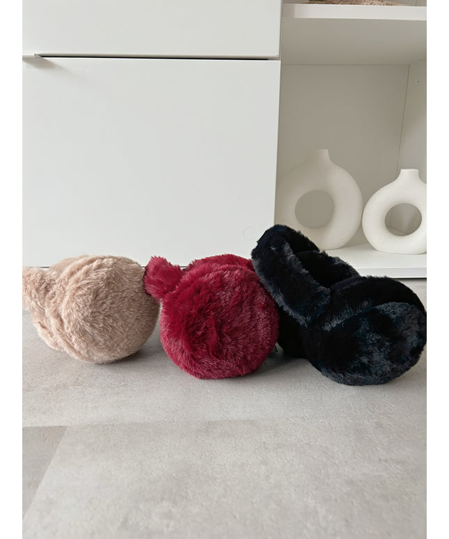 Flauschiger Ohrenschützer aus Kunstfell | versch. Farben