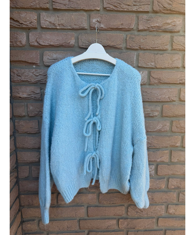 Strickjacke mit Schleifen | versch. Farben