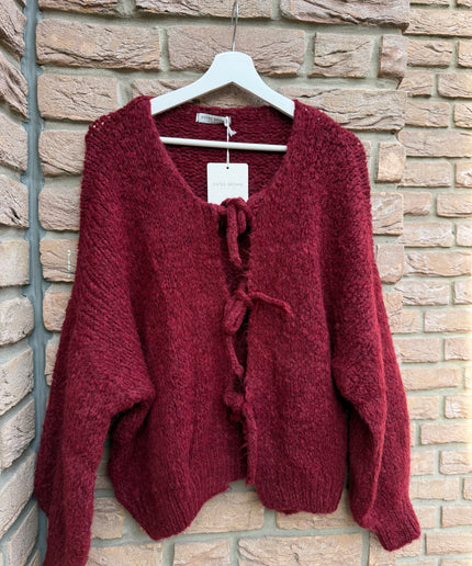 Strickjacke mit Schleifen | versch. Farben