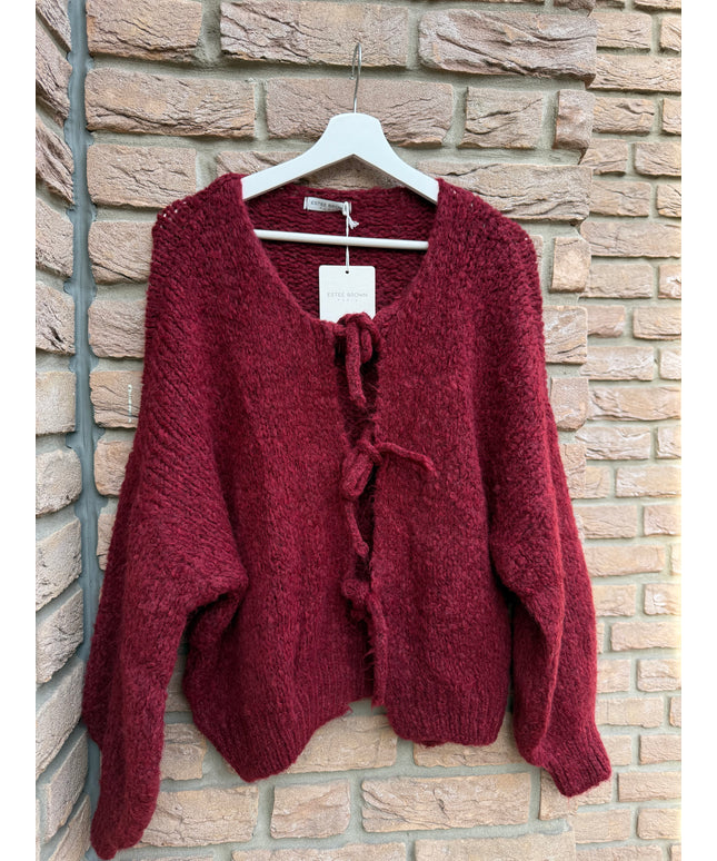 Strickjacke mit Schleifen | versch. Farben