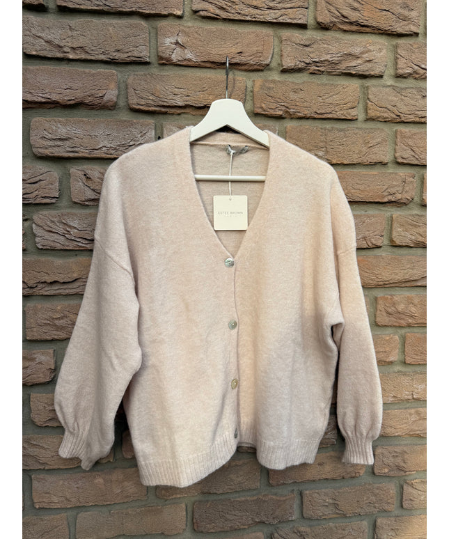 Strickjacke SANDY | mit Knopfleiste | Beige