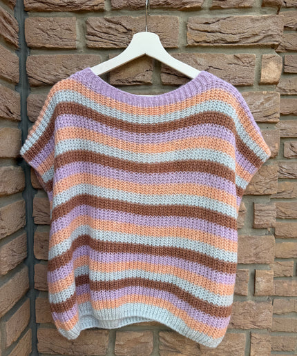 Gestreifte Weste | lavendel