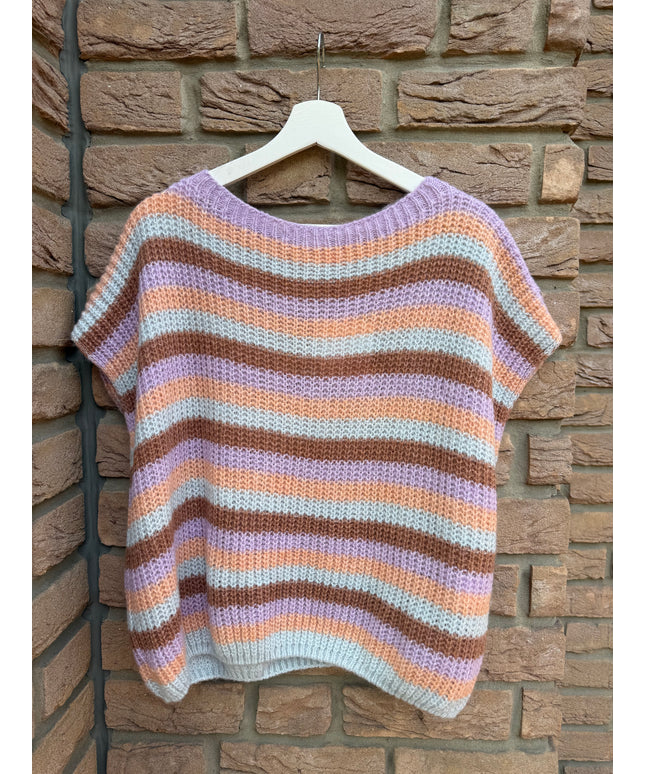 Gestreifte Weste | lavendel