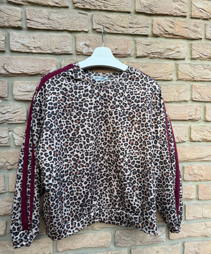 Langarmshirt Leo mit Streifen | bordeaux