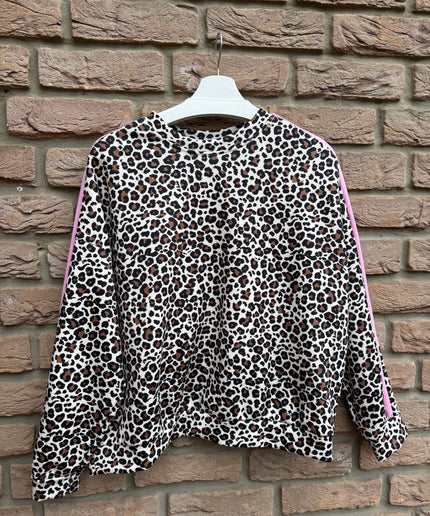 Langarmshirt Leo mit Streifen | rosa