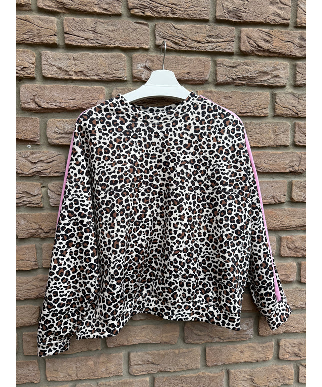 Langarmshirt Leo mit Streifen | rosa