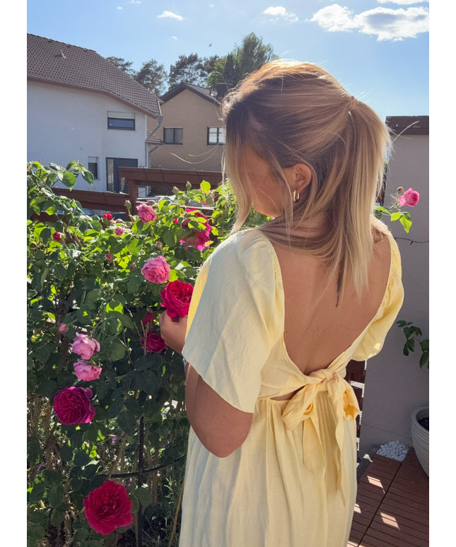 Maxikleid mit Schleife | versch. Farben
