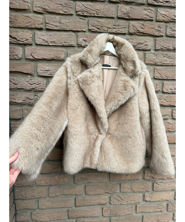 Kunstfelljacke | beige