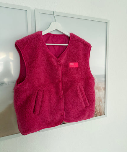 Teddy Weste mit Patch | versch. Farben