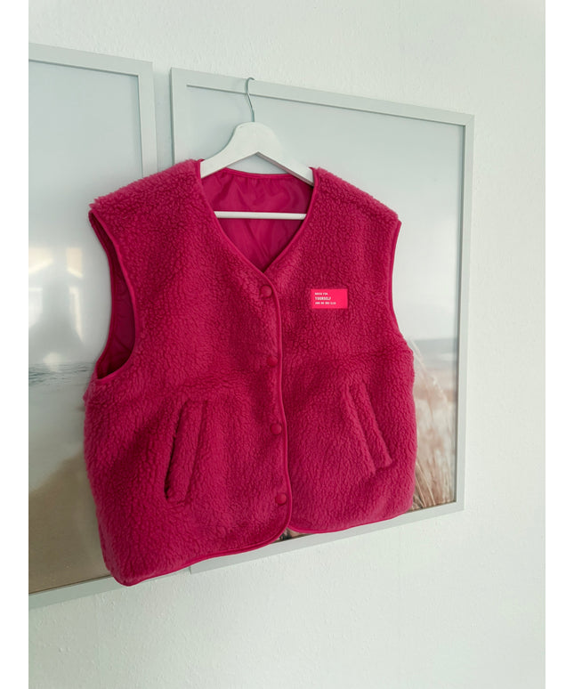 Teddy Weste mit Patch | versch. Farben