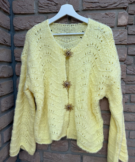 Strickjacke Wave Sun | Gelb