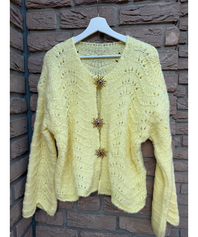 Strickjacke Wave Sun | Gelb