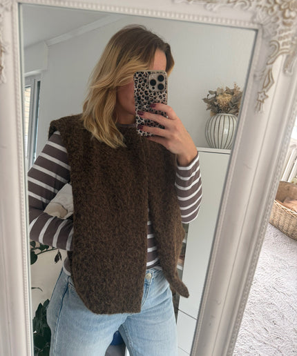 Ärmellose Weste | braun