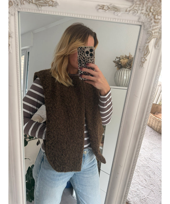 Ärmellose Weste | braun