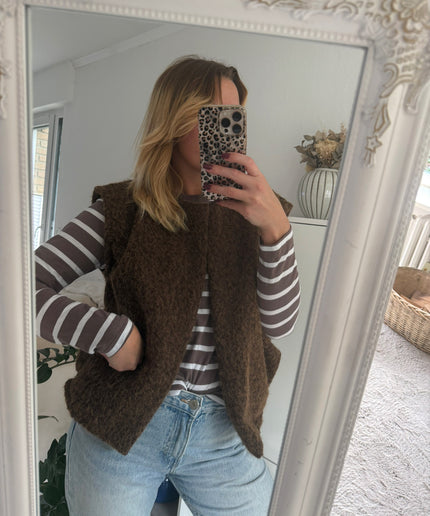 Ärmellose Weste | braun