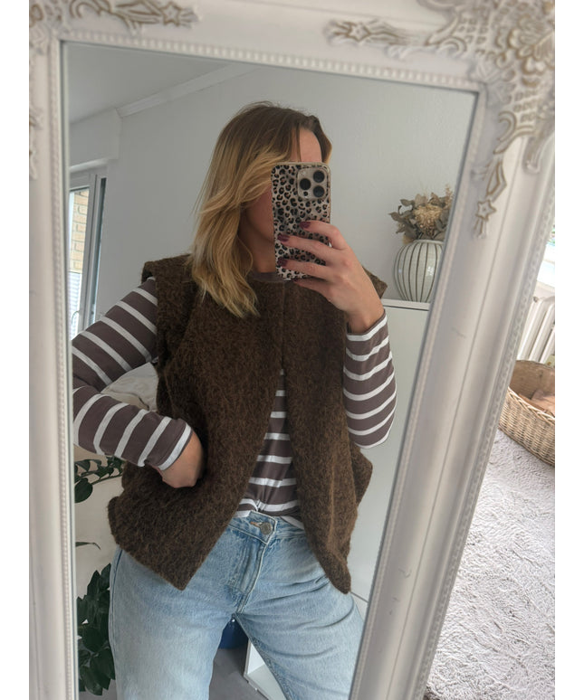 Ärmellose Weste | braun