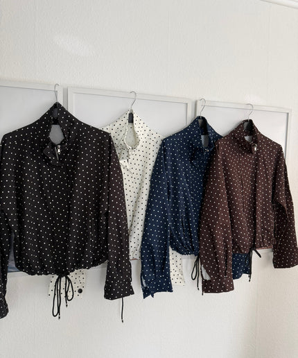 Sommerjacke mit Polka-Dots-Print | versch. Farben