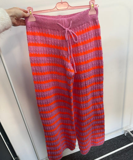 B-WARE ! Bunte Strickhose | pink orange