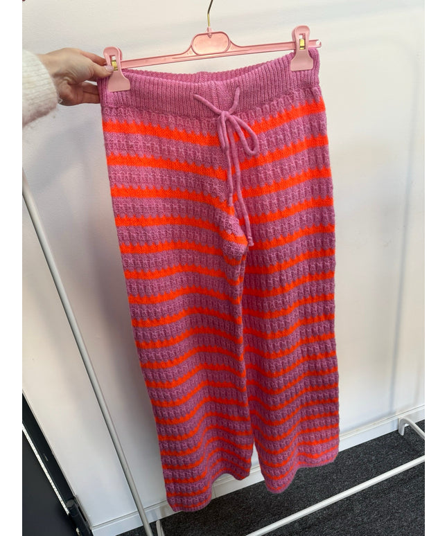 B-WARE ! Bunte Strickhose | pink orange